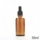 50ml. Amber Glass Liquid Reagent Pipettázza az üveg szemcseppentő aromaterápiát 5ml-100ml
