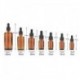 * 2 5ml. Amber Glass Liquid Reagent Pipettázza az üveg szemcseppentő aromaterápiát 5ml-100ml