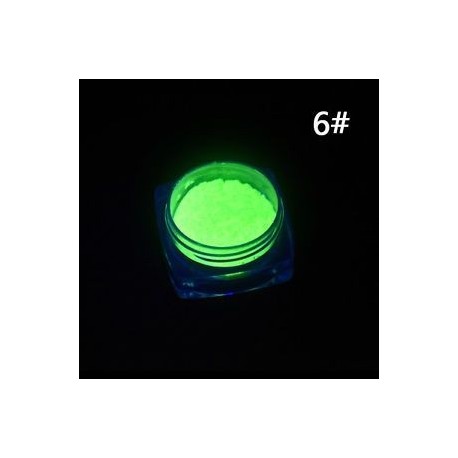 1 adag Sötétben világító - Foszforeszkáló pigment por körömhöz - műkörömhöz - 6-os verzió