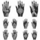 Ideiglenes Tetoválás - vízálló matrica - unisex - Henna szerű mintával - 2-es verzió