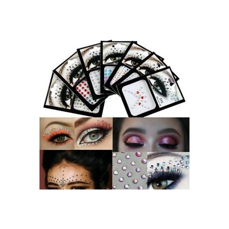 Szexi ideiglenes tetoválás arc drágakövek ékszerek strasszos fél test csillogó matricák