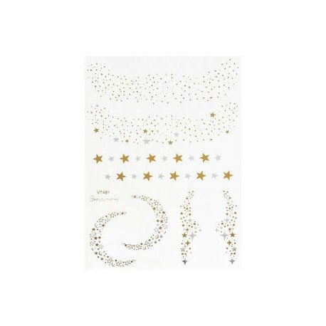 * 1. Arany arc ideiglenes tetoválás blokkolt szeplők vízálló smink matricák szem matrica