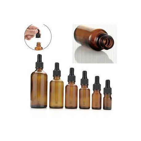 5-100ml üveg borostyánsárga folyékony reagens Pipettázzunk üvegcsepp csepp aromaterápiát