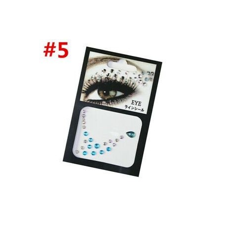 * 5. Ideiglenes tetováló arc drágakövek ékszerek strasszos fesztivál test csillogó matricák szexi