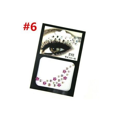 * 6. Ideiglenes tetováló arc drágakövek ékszerek strasszos fesztivál test csillogó matricák szexi