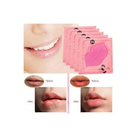 5pcs rózsaszín kristályos kollagén ajakmaszk patch Anti Aging Wrinkle hidratáló Új