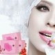 5pcs rózsaszín kristályos kollagén ajakmaszk patch Anti Aging Wrinkle hidratáló Új