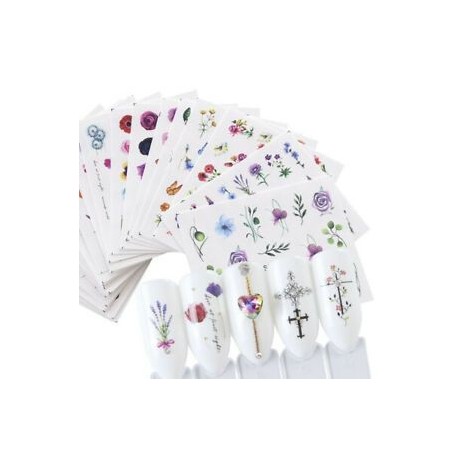 24db Ideiglenes köröm tetoválás - vízálló matrica - unisex - Többféle mintával - A3 verzió