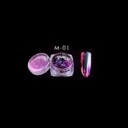 Tükörfényes kaméleon pigment por körömhöz - műkörömhöz - M-01 típus