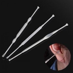 Hasznos fül Pick Curette viaszpálca Earpick eltávolító tisztító eszköz rozsdamentes acél