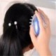 HF631 / JP. Szilikon sampon fejbőr zuhanyzó mosás hajmasszázs masszírozó kefe Comb 1PCS