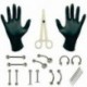 * 3 Tongue Ring Hoop Kit. Pro Eldobható Piercing Kit steril tű fül orr mellbimbó nyelv test gyűrű eszköz