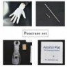 * 1 orrgyűrű készlet. Ezüst Eldobható Piercing Kit steril tűcsomó nyelv testgyűrű szerszámkészlet