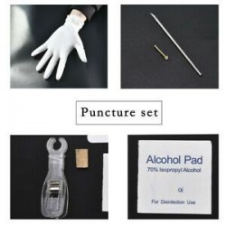 Ezüst Eldobható Piercing Kit steril tűcsomó nyelv testgyűrű szerszámkészlet