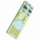 Mini USB érintőőképernyős lézerfény modul meleg fehér izzó fény 2 LED USB lámpa 80 lm 5v érintő