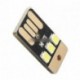 2db kártya lámpa izzó Led Mini kulcstartó LED-es éjszakai fény-hordozható USB Power fehér