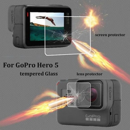 Prémium edzett fólia lencse   képernyővédő kamera tartozékok a Gopro Hero 5-hez
