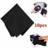 10 x fekete prémium mikroszálas tisztító törlőkendők a kamera lencséihez