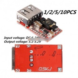 1/2/5db 6-24V-os 12V/24V, 5V 3A autós USB töltő modul Buck lekonveró átalakító