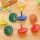 2PCS fából készült gyro spinning top peg-top többszínű vicces gyerekek oktatási játékok