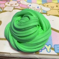 Zöld - Színes bolyhos Floam Slime illatos stressz-mentesítő játék Nincs boraxiszap gyerekjáték