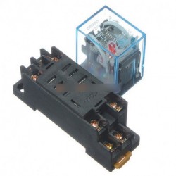 12V DC tekercs teljesítmény relé LY2NJ DPDT 8 tűs HH62P JQX-13F aljzat alap