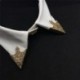 Vintage bronz - Vintage bronz 2x Spike Stud háromszög blúz ingek galléros nyakcsúcs nyak tipp bross pin lánc