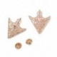 Arany - Arany 2Pc Spike Stud háromszög blúz ingek galléros nyakcsúcs nyak tipp bross Pin lánc Punk