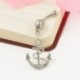 * 18 - * 18 Rhinestone Dangle test Piercing ékszer labda súlyzó bár hasa gomb Navel Ring