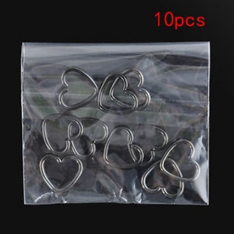 Fekete szív 10PCS - Fekete szív 10PCS 10 Sebészeti acél szívgyűrű Piercing Hoop fülbevaló Helix porc Tragus Daith