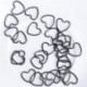 Fekete szív 10PCS - Fekete szív 10PCS 10 Sebészeti acél szívgyűrű Piercing Hoop fülbevaló Helix porc Tragus Daith