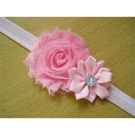Rózsaszín - Rózsaszín 1x kedves gyerek baba lány kisgyermek csecsemő virág fejpánt haj íj zenekar tartozékok