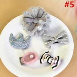 * 5 5Pcs / Set - * 5 5Pcs / Set 1 készlet gyerekek baba lány haj klipek készlet Bowknot virág szív korona fejfedők