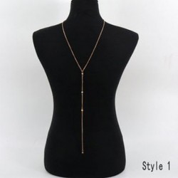 Arany - Arany Szexi Bikini Beach derék öv Belly Body Chain Crossover kábelköteg nyaklánc ékszerek
