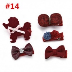 * 14 5Pcs / Set - * 14 5Pcs / Set 1 készlet gyerekek baba lány haj klipek készlet Bowknot virág szív korona fejfedők