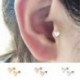 Arany - Arany 2db Piercing Tragus fülbevaló porc hélix szív alakú fül studs ékszer szett