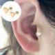 Arany - Arany 2db Piercing Tragus fülbevaló porc hélix szív alakú fül studs ékszer szett