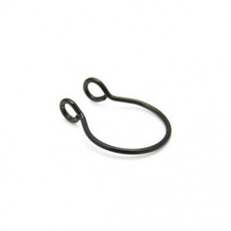 * 2 -1PC Fekete - * 2 -1PC Fekete Unisex Fake Septum klip nem Piercing Swirls szeptum orr gyűrű Női ékszerek