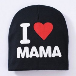 Fekete &amp  MAMA - Fekete &amp  MAMA Új kisgyermek gyerekek puha pamut téli meleg beanie kalap csecsemő baba fiú lány