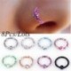 8Pcs / Set zökkenőmentes csuklós szegmens alvó gyűrű karika fül ajak orr szeptum Piercing