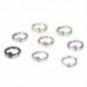 8Pcs / Set zökkenőmentes csuklós szegmens alvó gyűrű karika fül ajak orr szeptum Piercing