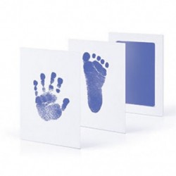 Világoskék - Világoskék Újszülött Handprint Lábnyom Impresszum Tiszta Touch Ink Pad Photo Frame Kit JP