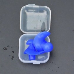 * 1 Kék Puha szilikon újrafelhasználható komfort elleni zajhabos fül füldugó az úszás alvó munkadobozhoz