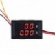 Piros   kék 100V 10A feszültségmérő mérőműszer, kék, piros, LED, DC, kettős, digitális feszültségmérő