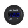 Kék 12V 24V autós tengeri motorkerékpár LED digitális feszültség feszültségmérő akkumulátor mérőműszer