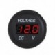 fehér 12V 24V autós tengeri motorkerékpár LED digitális feszültség feszültségmérő akkumulátor mérőműszer