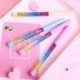 Kék 1Pc 0,5 mm-es törölhető gél toll rajzfilm Kawaii fekete tintapatron tűs leíró eszköz