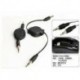Új Hot Sell 3.5mm CableBlack Aux visszahúzható kiegészítő kábel iPod autóhoz MP3 J