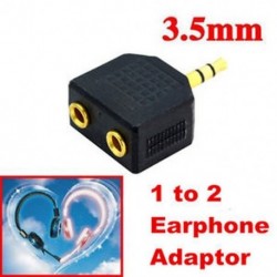 3.5mm 1 - 2 kettős fejhallgató fülhallgató Y Splitter kábel kábel adapter Jack dugó