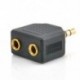 3.5mm 1 - 2 kettős fejhallgató fülhallgató Y Splitter kábel kábel adapter Jack dugó